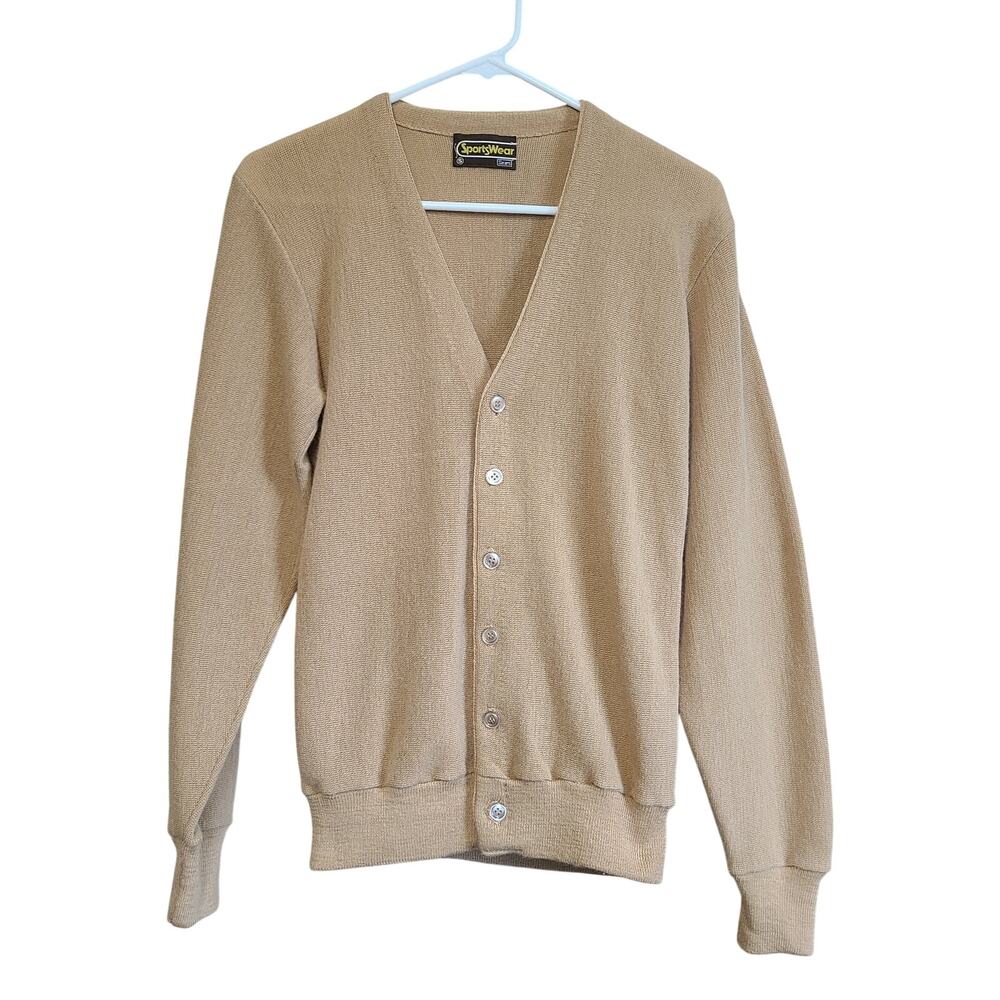 VTG‎ 70s Sears Button Front Cardigan Sweater Womens S Retro Classic Granola Cozy